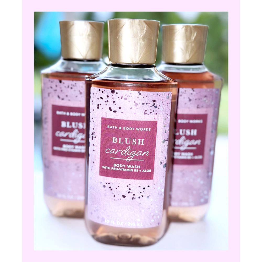 Bath & Body Works Blush Cardigan 10 oz Shower Gel Body Wash with Aloe B5 x3